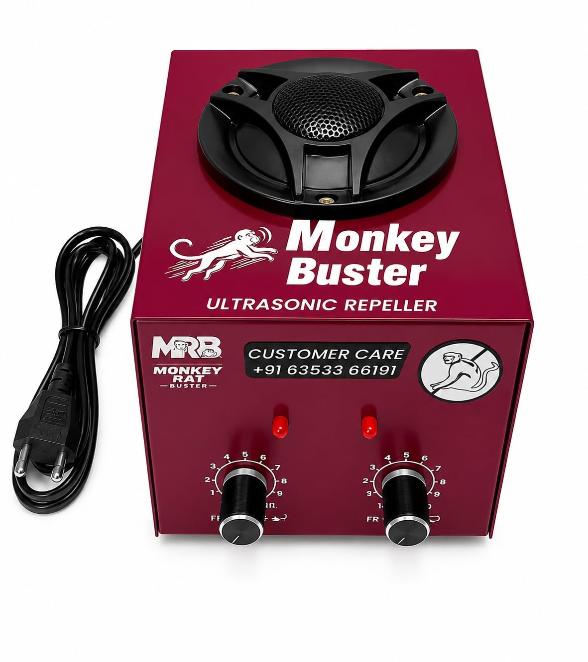 Monkey Buster Ultrasonic Repeller Machine for Home, Farm and Warehouse | Adjustable Frequency & Volume Control | Electronic Monkey and Rodent Repellent Device for Indoor and Outdoor Use-image-33