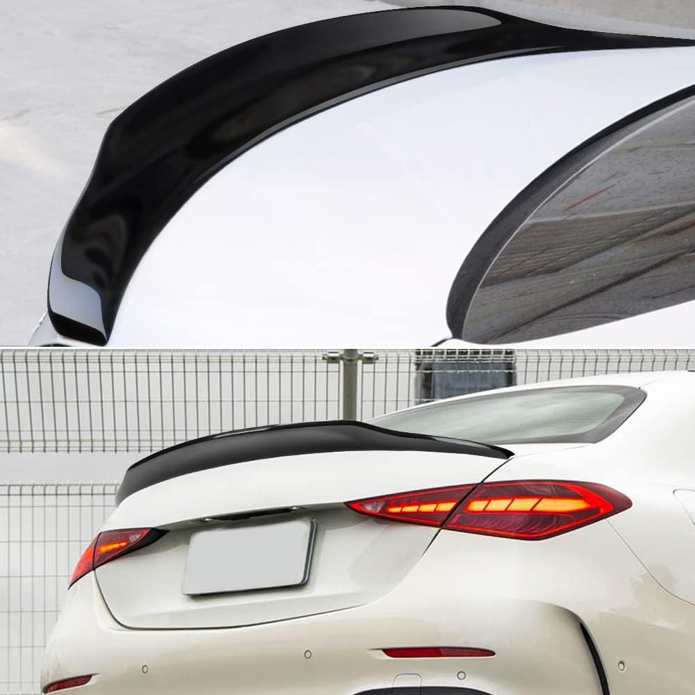 Gloss Black Trunk Spoiler Compatible with Mercedes C Class 2022-2026 W206 C200 C300 C43 Sedan Rear Spoiler