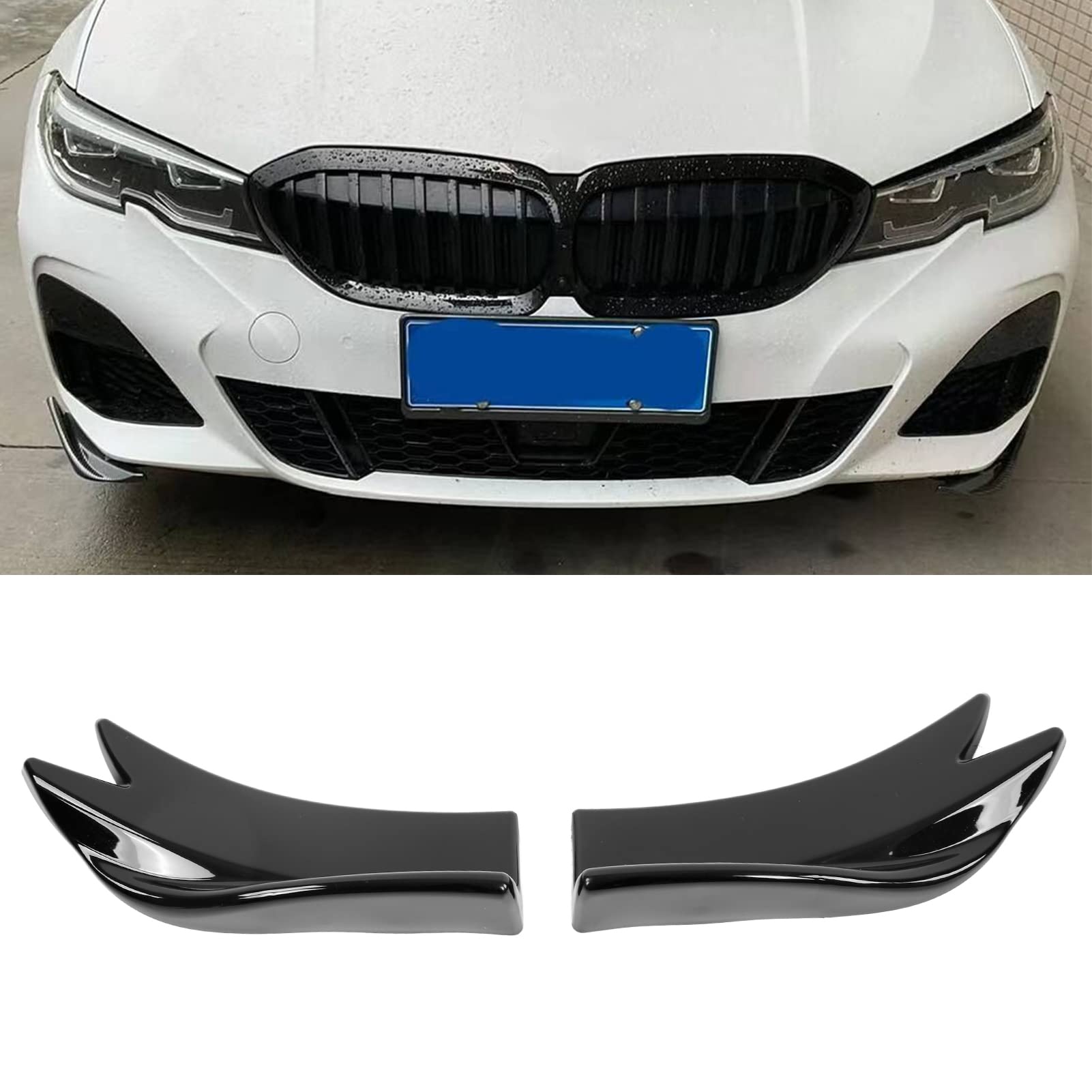 Fydun 1 Paire Aileron de Pare-Chocs Arrière Universel Spoiler de Séparateur de Diffuseur de Lèvre de Pare-Chocs Arrière D'automobile Protecteur Anti-Rayures à Lèvre Arrière