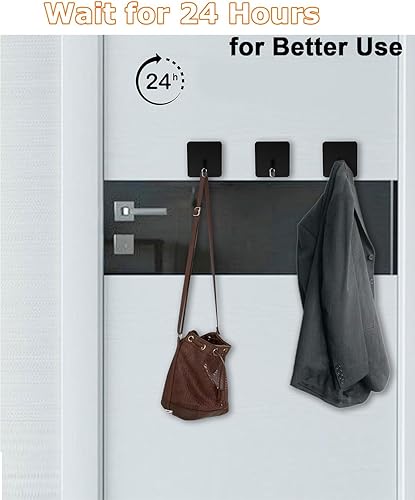 Miniatura 5 de Ganchos adhesivos para toallas para baños, 8 ganchos para toallas para colgar sombrero, bata, abrigo, ganchos para cocina, gancho adhesivo fuerte