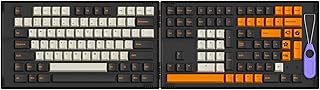 Akko Carbon Keyboard Keycaps 229 Keys Cherry Profile PBT Double-Shot Full US Layout Keycap Set for Mechanical Keyboards with Collection Box