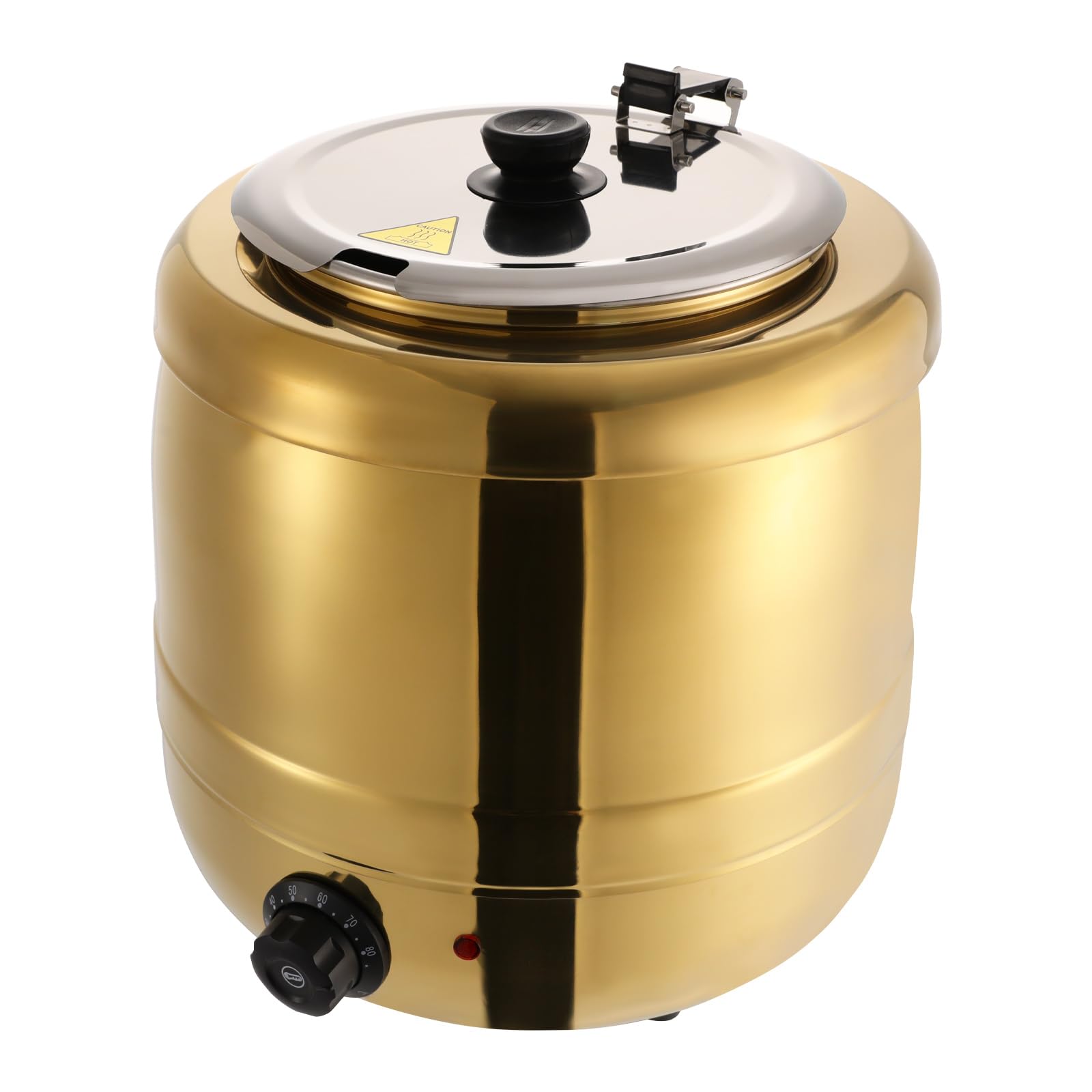 Edelstahl Suppenwärmer 2,5L, 250W Speisenwärmer für Buffet, 30-90°C