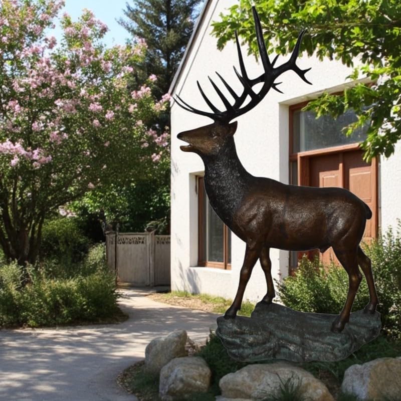 Estatua de Alce de Bronce a Tamaño Natural para Jardín miniatura 3