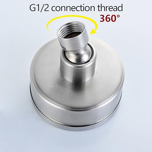 Miniatura 4 de CIENCIA BD141S - Cabezal de ducha fijo de acero inoxidable de alta presión ajustable de 360 para baño, 3 pulgadas, BD141S