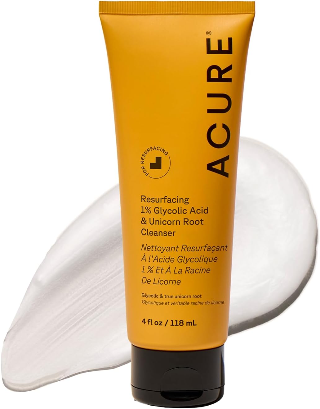 Resurfacing Cleanser 118ml - Glycolic + Unicorn - Enhances Skin's Natural Radiance - Face Cleanser