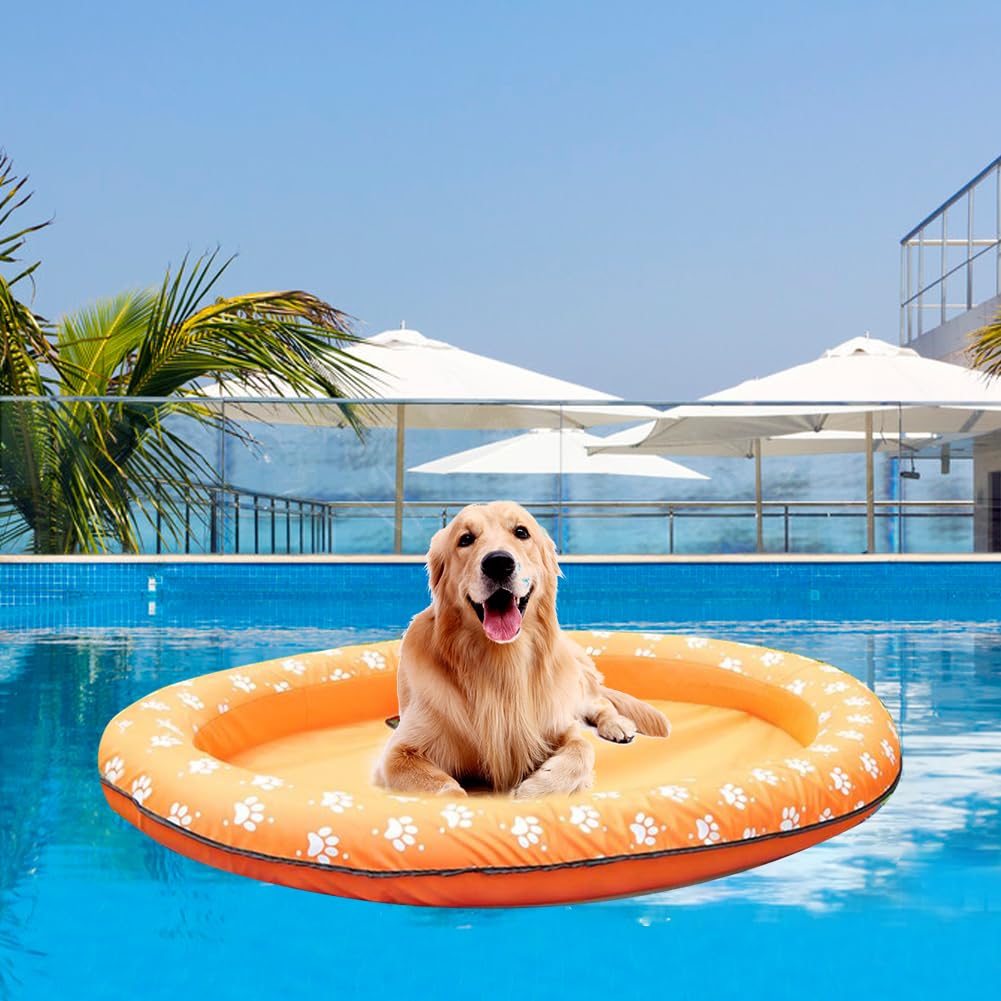 Generisch Aufblasbar Schlauchboot Hunde Boot Aufblasbares Hundefloß Haustier Floating Bett Haustier Luftmatratze Schwimmbad Beach Spielzeug 140 X 96 cm
