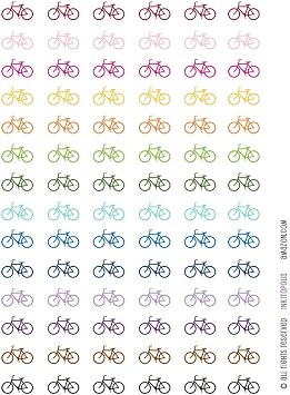 Monthly Planner Stickers Rainbow Bikes Stickers Planner Labels Compatible with Erin Condren Vertical Life Planner