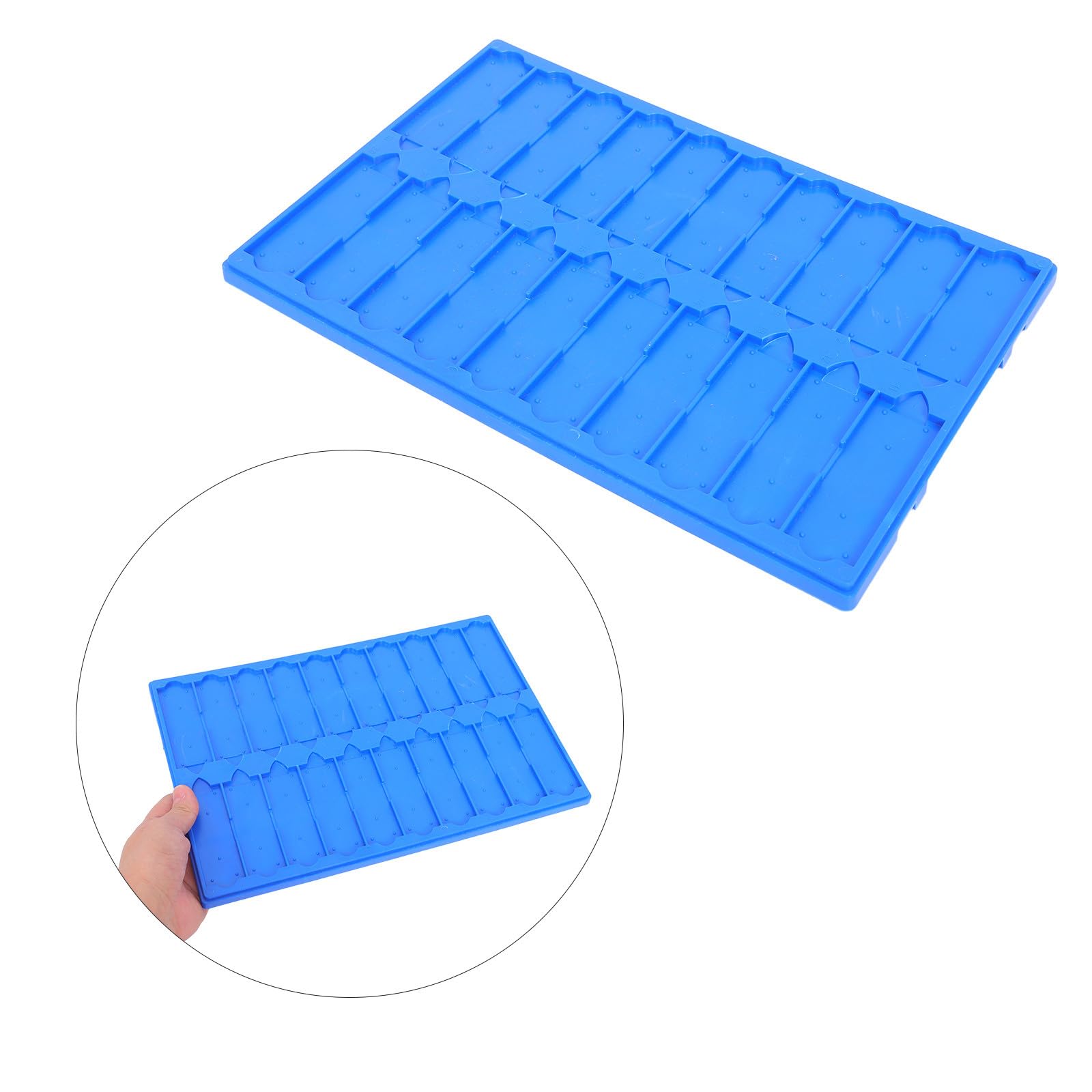 2 Pezzi Vassoio Asciugatura per Vetrini da Microscopio in Plastica Blu Design Multifessura per Asciugatura Simultanea e Fissaggio Sicuro in Osservazioni Cellulari