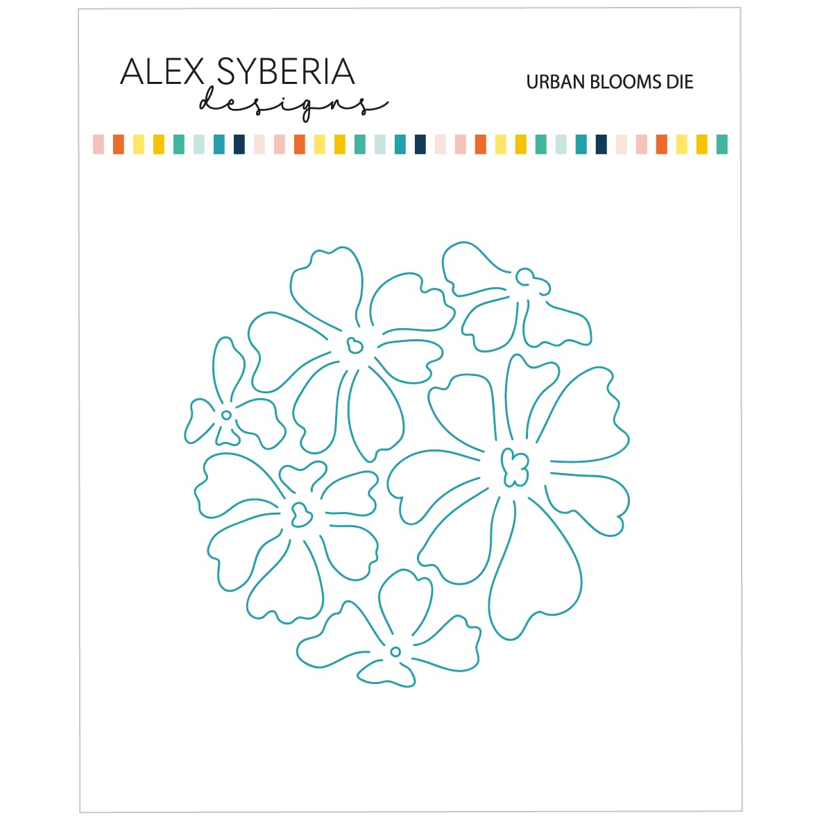 Alex Syberia Designs White Urban Blooms Die