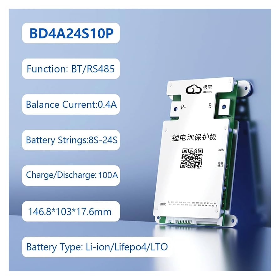 Amazon.com: ZHXNBNMLHG JK Smart BMS JK BMS BD4A24S10P 0.4A