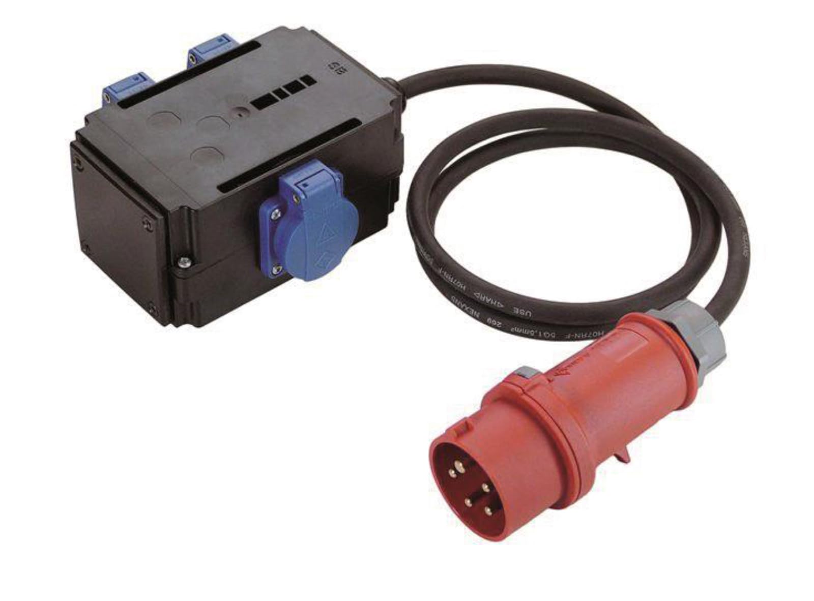 Bachmann 349.027 - Adattatore CEE con cavo 1,5 m, 1x CEE 16A, 3x Schuko