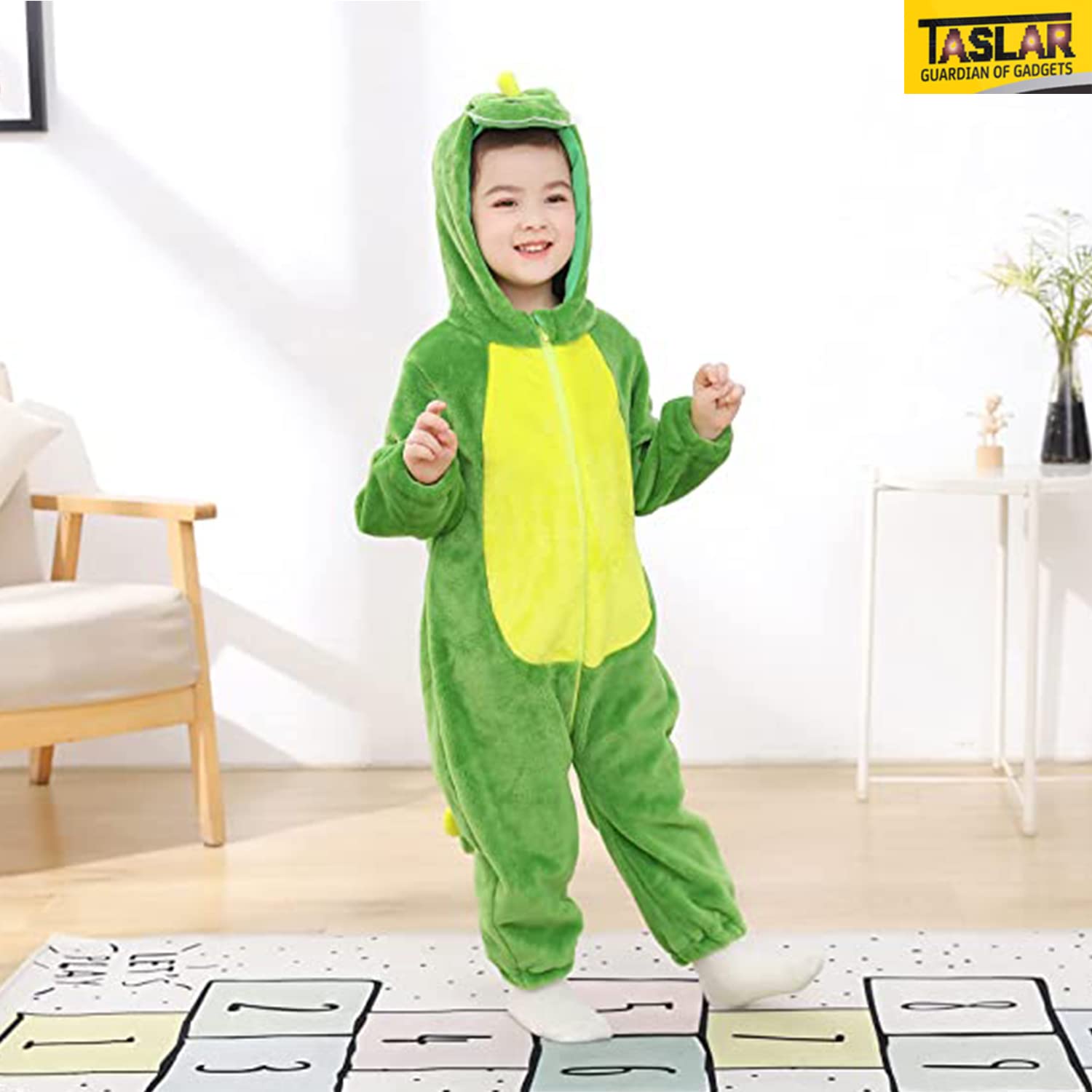 TASLAR Soft Flannel Unisex Baby Infant Kids Costume Jumpsuit Panda Dinosaur Style Cosplay Clothes Bunting Outfits Snowsuit Hooded Romper Outwear 1