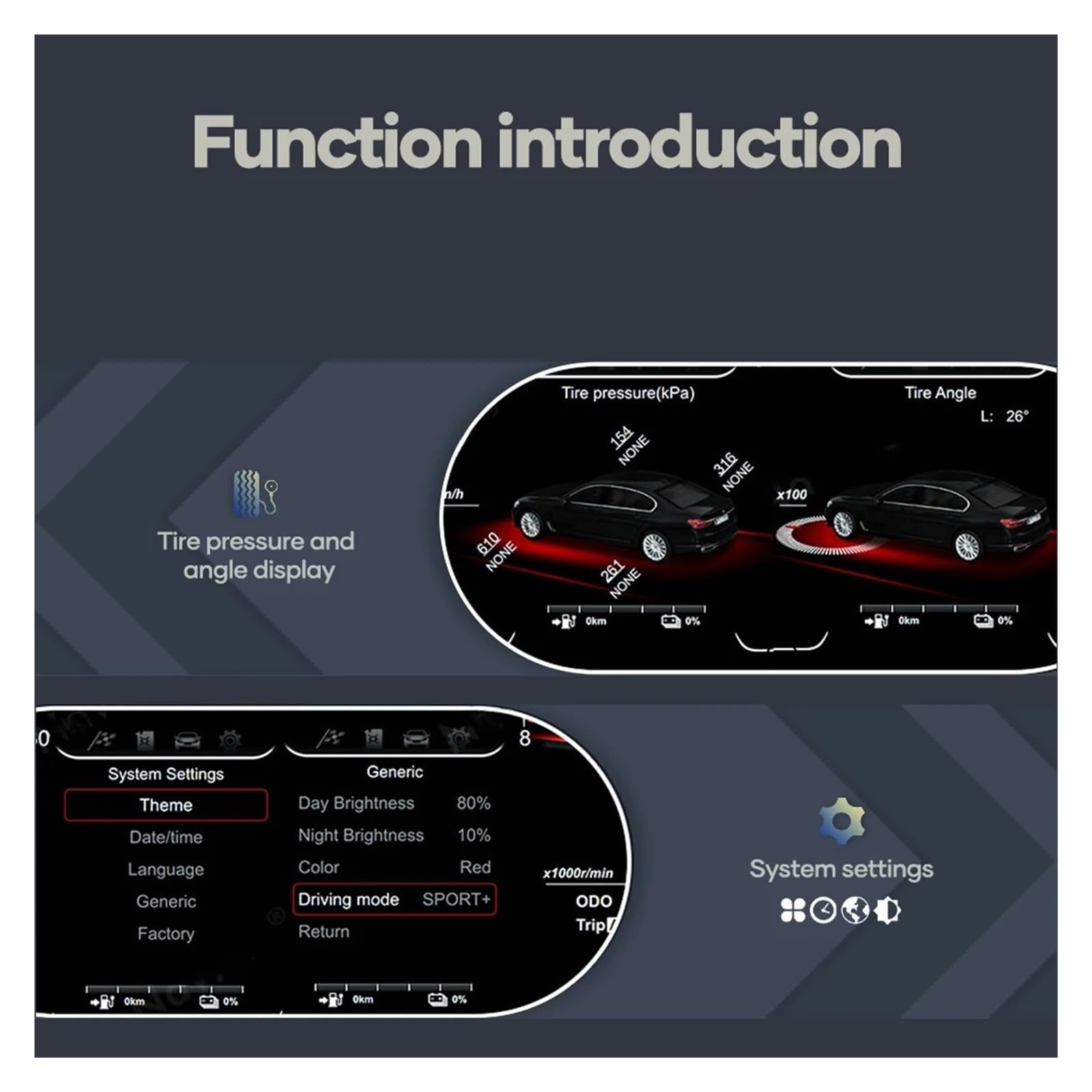 Panel de instrumentos Linux de 12,3" compatible con BMW Serie X5 E70 E71 2006-2013, CIC, panel de instrumentos LCD, cabina virtual, velocímetro.(X6 E71)