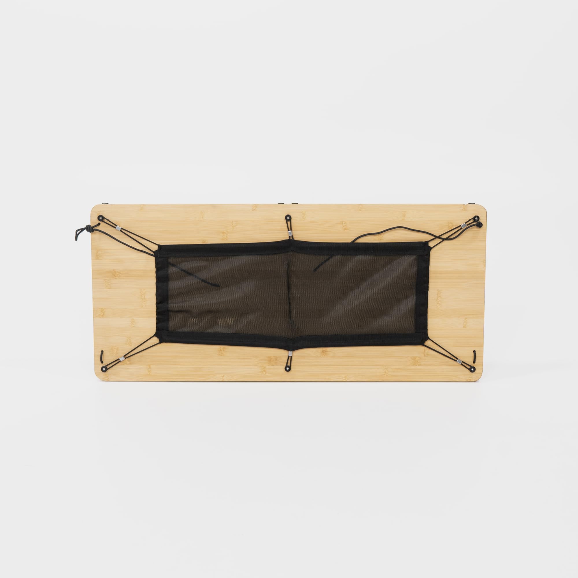 BOXIO - Doorboard : table suspendue d'extérieur en bambou – Étagère suspendue & table de camping en bois pour camping-car, Vanlife & Bus VW – 90 x 41 x 1,5 – Table haute réglable en hauteur comme