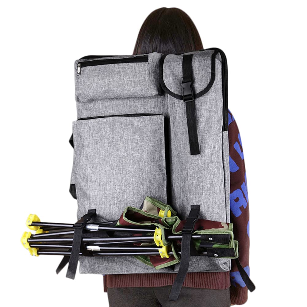 A2 Painting Drawing Board Storage Bag Waterproof Art Carry Tote Bag Multifunction Canvas A2 Art Portfolio Case Portable Large File Folder with Strap for Artwork Poster Sketching Photography
