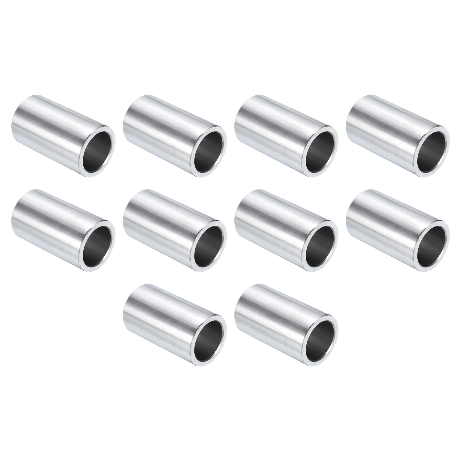 uxcell 10pcs Stainless Steel Spacer 3/4" Bore x 1" OD x 1-1/2" Length Screw Standoff Bushing Plain Finish Round Metal Spacer for 3/4 Screws Bolts and Rods