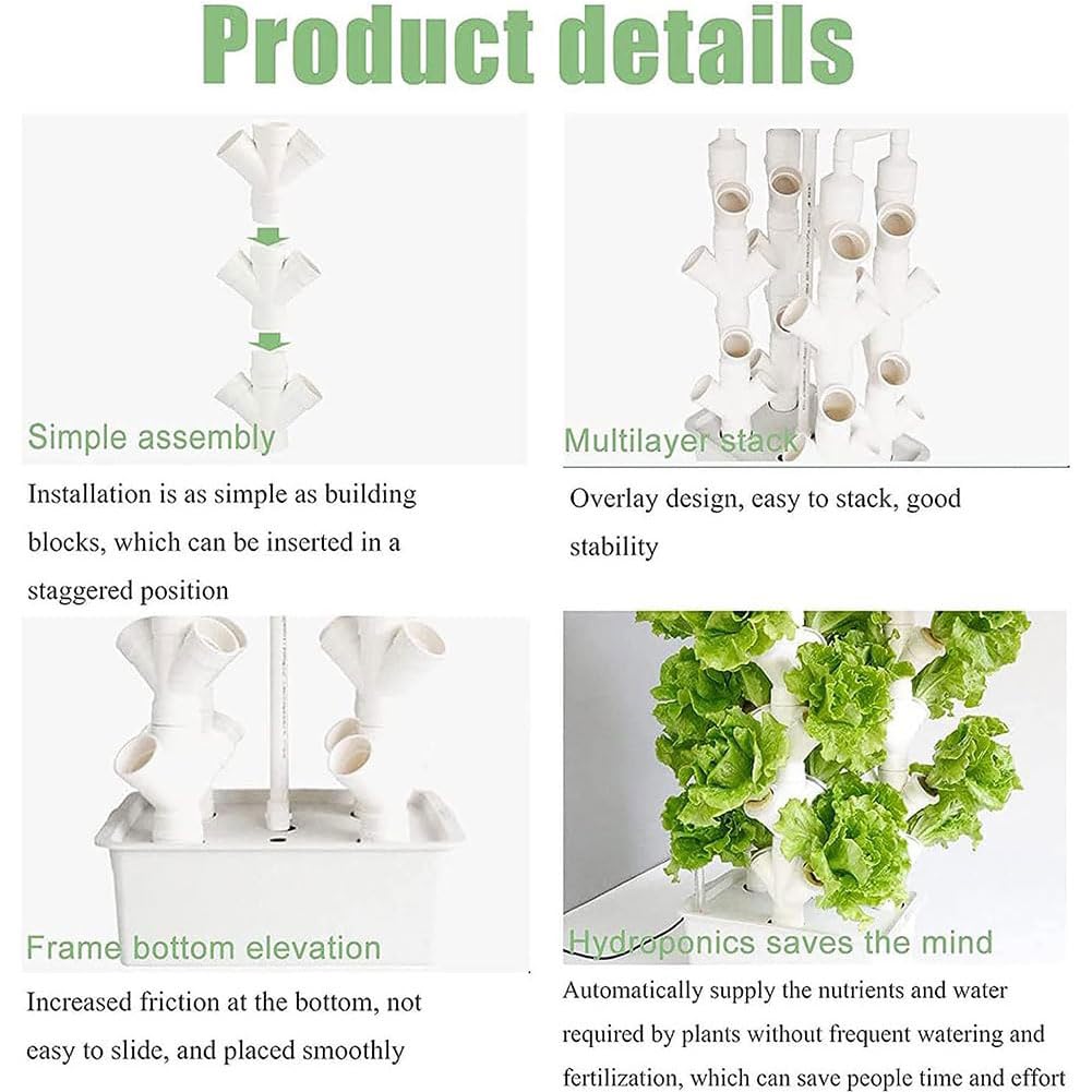 Amazon｜垂直水耕タワー、野菜植物タワー、塩ビパイプ水耕栽培キット