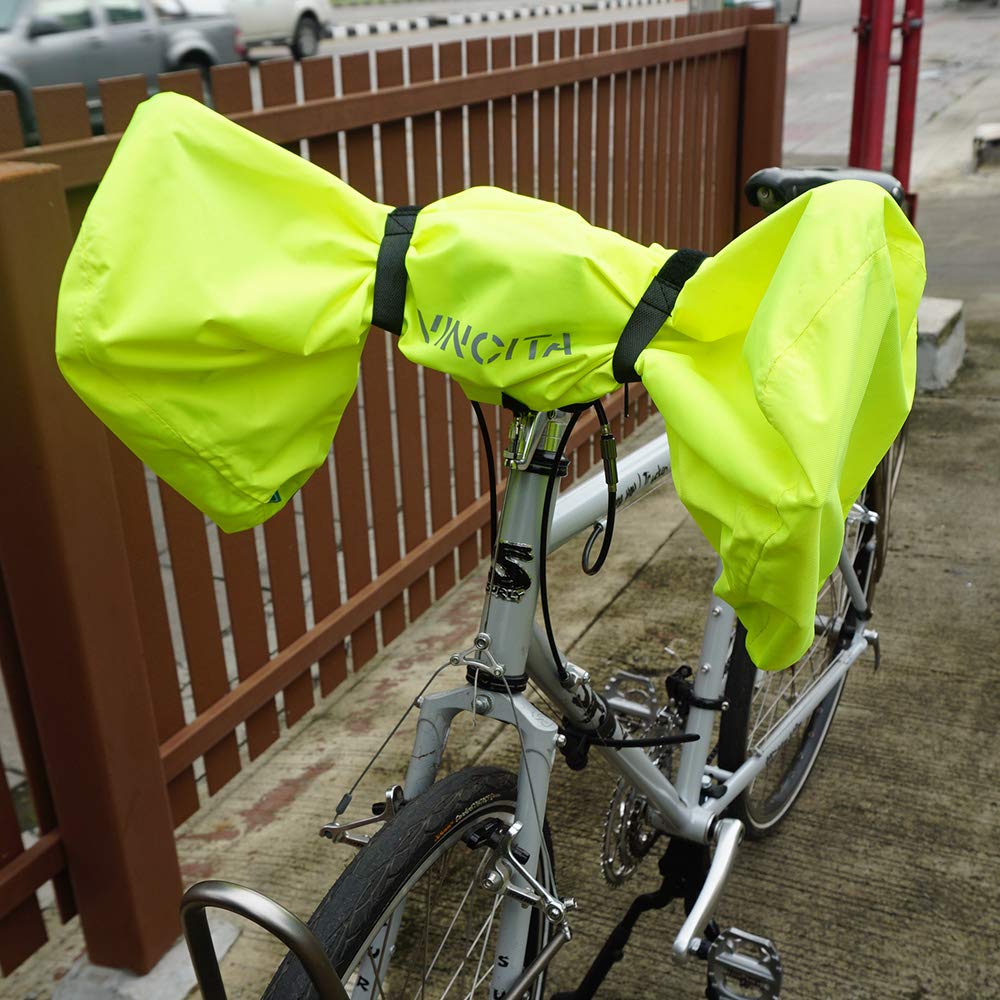 Vincita Wodoodporny, trwały pokrowiec przeciwdeszczowy na kierownicę rowerową czerwony do rowerów szosowych podczas przechowywania na stojaku rowerowym / parku na zewnątrz, chroń kierownicę przed