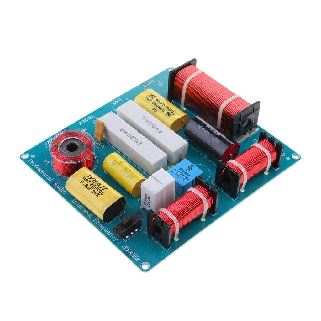 3-Way Frequency Divider Tweeter/Midrange/Woofer Crossover for 3in