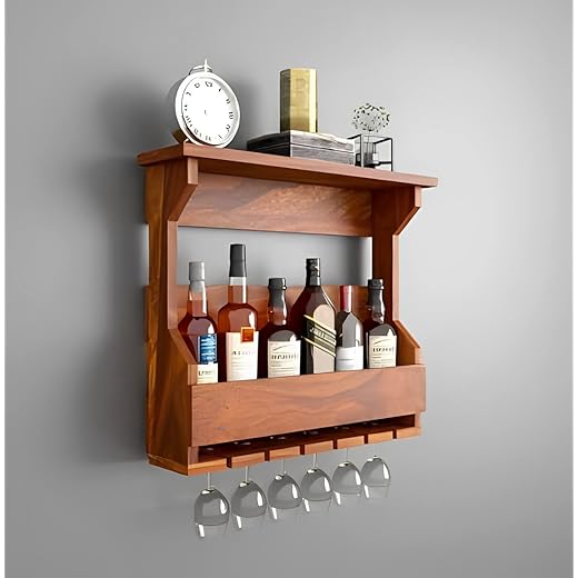 Kunjal Solid Sheesham Wood Bar Cabinet