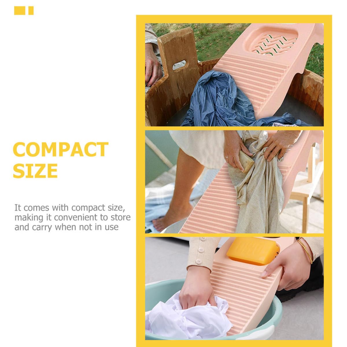 Vaguelly Tablas de Lavar Ropa Antideslizantes 2 Piezas Hogar, de Plástico Resistente, Tamaño Pequeño, Color Rosa, Ideales para Lavado Manual y Ropa Delicada