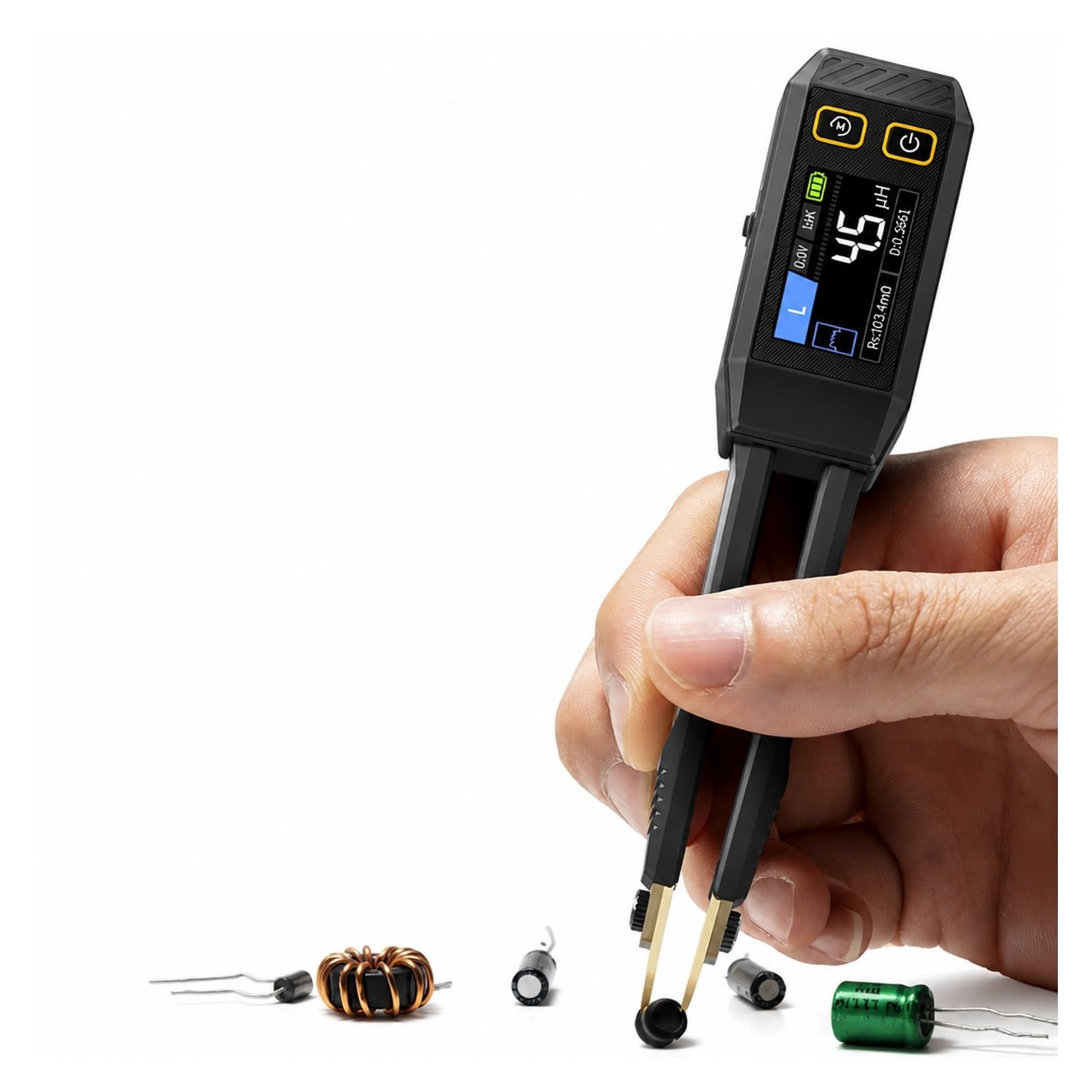 LCR-ST1 Mini pinza inteligente LCR SMD probador resistencia capacitancia inductancia continuidad diodo prueba herramientas de medición