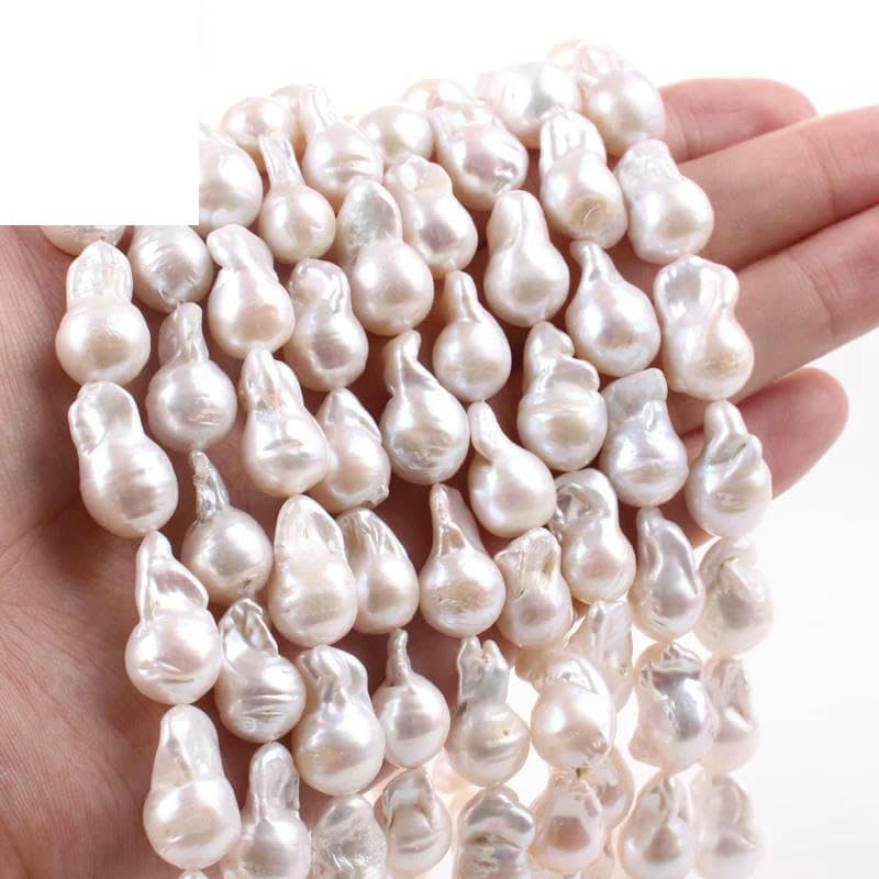 Perle di acqua naturali irregolari Perle distanziatrici a forma di fiore a forma di stella per la creazione di gioielli Bracciali fai da te Collane-4A lunghe 2530