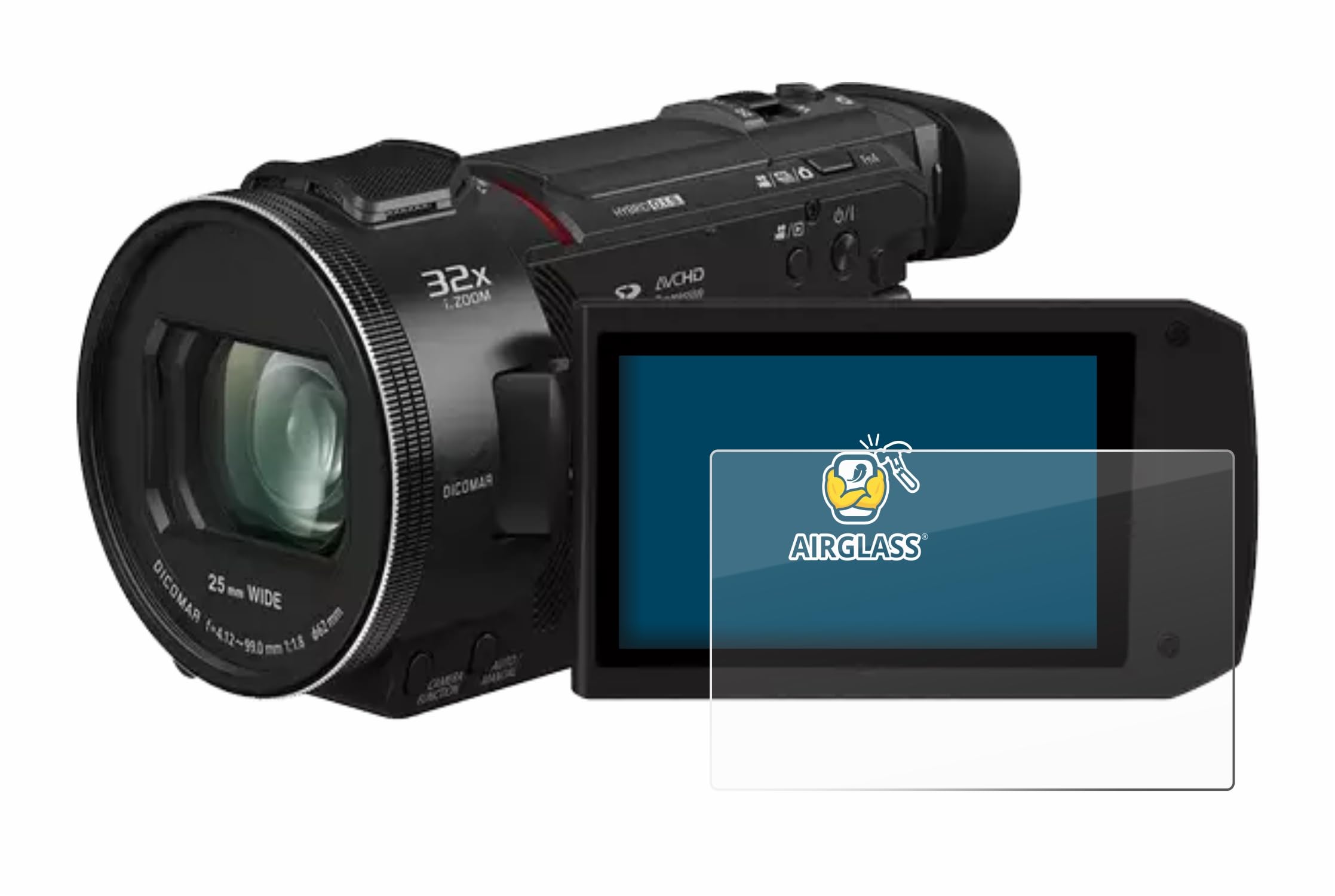 brotect Glass Screen Protector Film Compatible with Panasonic HC-VXF11 - Glass-Foil 9H Protection [Scratch Resistant, High Clarity]