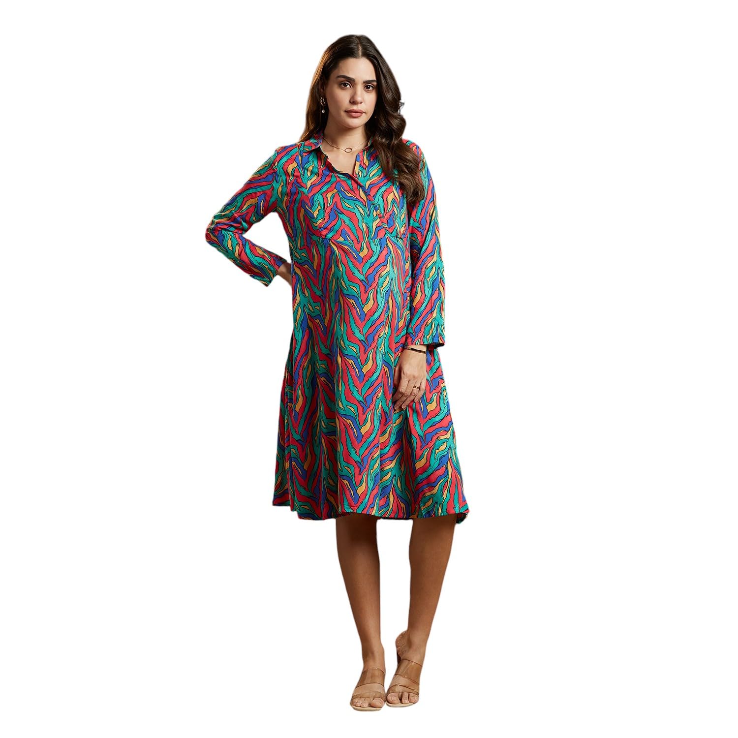 momtobe Women's Rayon Maternity Dress/Pregnancy Dress/Easy Breastfeeding Dress/Western Dress with Zippers for Nursing Pre and Post Pregnancy-picture-15