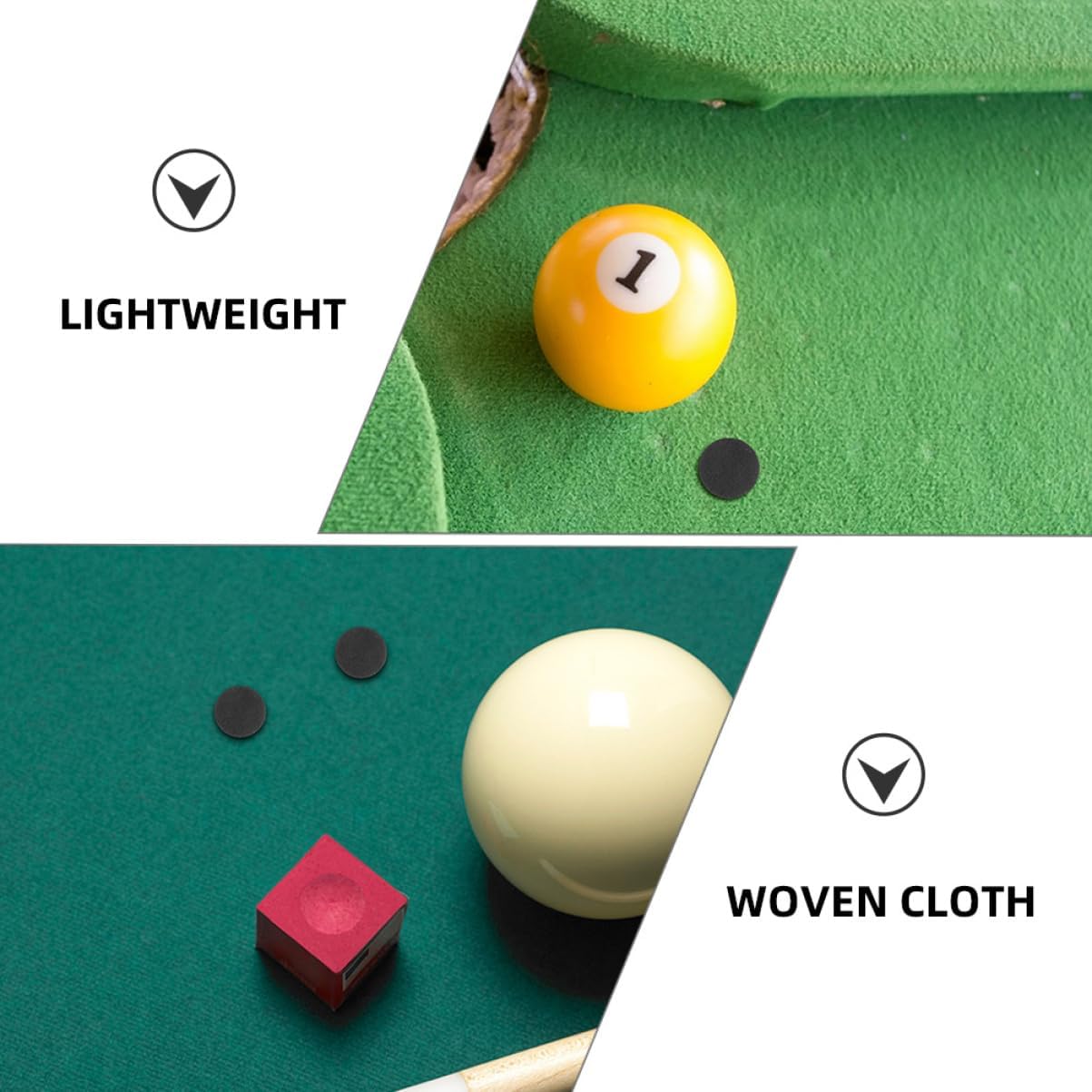 UPKOCH Billiard Point Stickers of Black Snooker Spots Durable Woven Cloth Easy to Use Self Adhesive Dots for