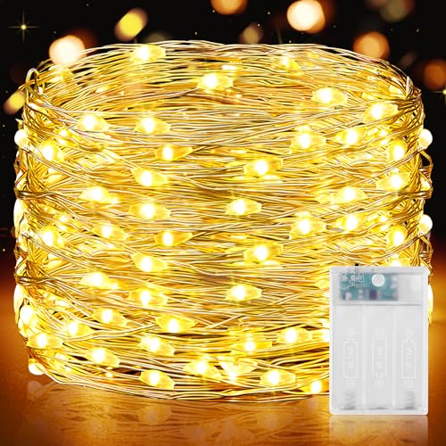 LED Lichterkette mit Batterie Timer, 15M 150LED Wasserdichte...