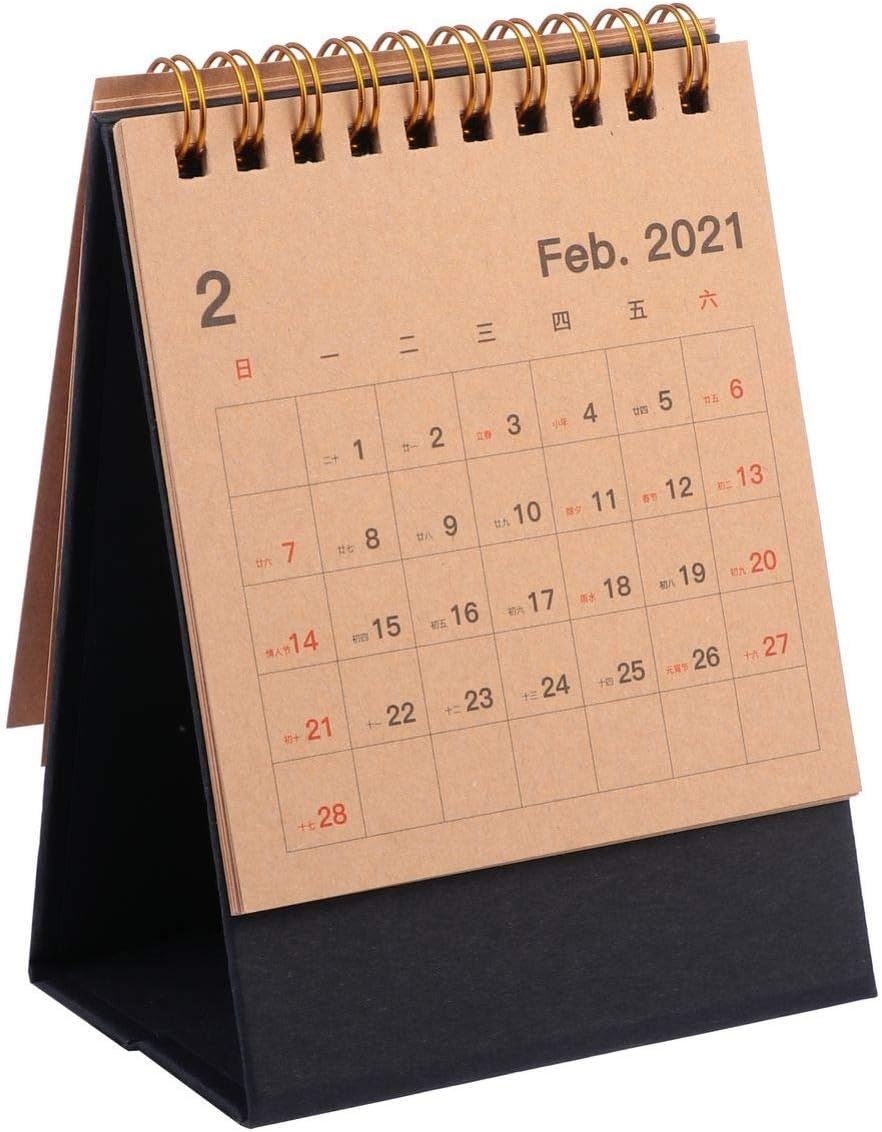 NUOBESTY 2021 Desk Calendar Stand Up Desktop Year Calendar