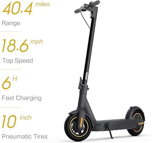 Miniatura 6 de Segway Ninebot P100SP65 Patineta eléctrica, motor de 1350 W y 500 W, 40.4-62.1 millas de largo alcance y 25-30 MPH, con neumáticos de 10.5 pulgadas,