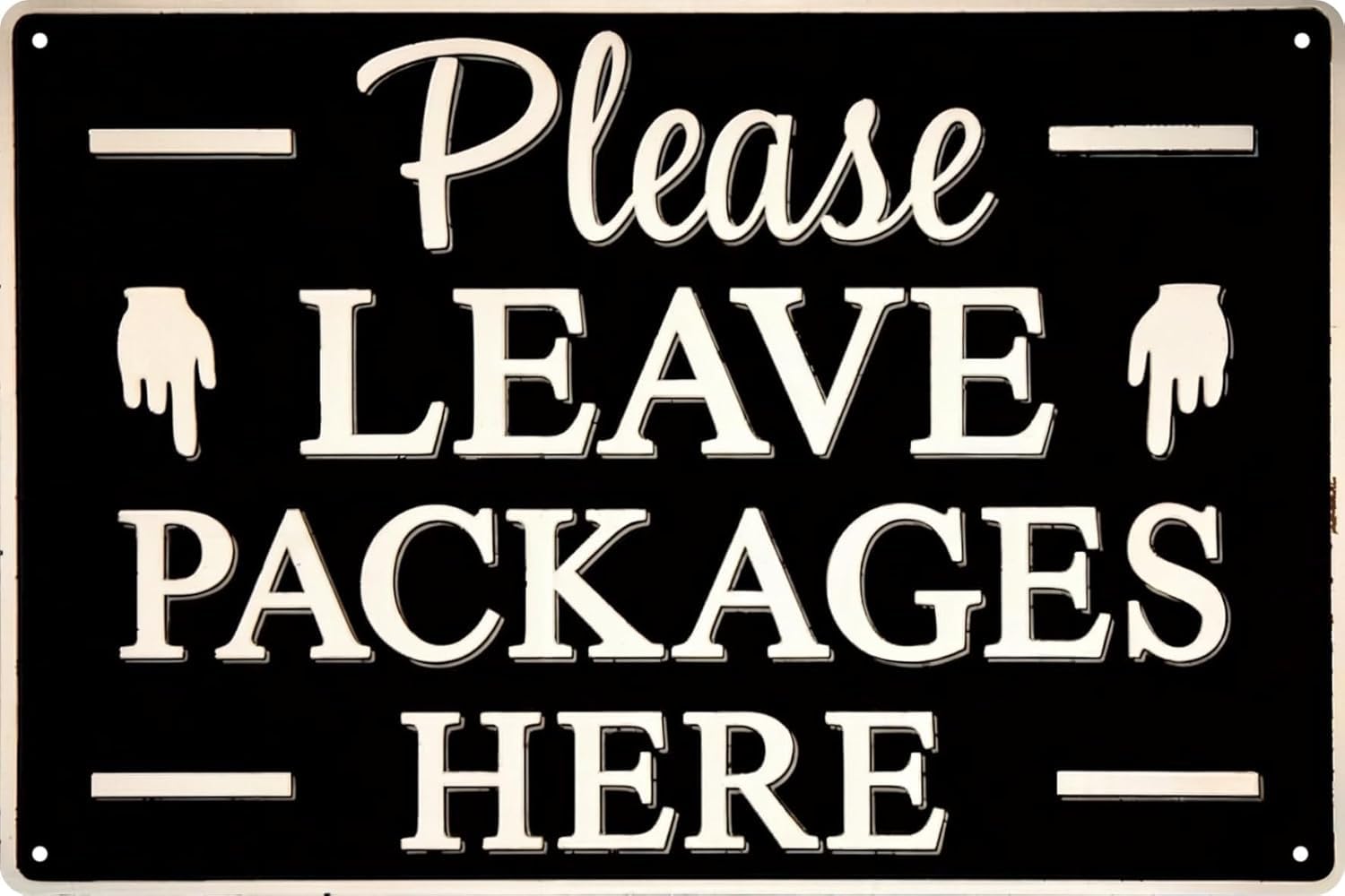 Delivery Decor Please Leave Packages Here Metal Sign Package Delivery Decor Indoor Outdoor Use for Front Door Business 12x8 Inches