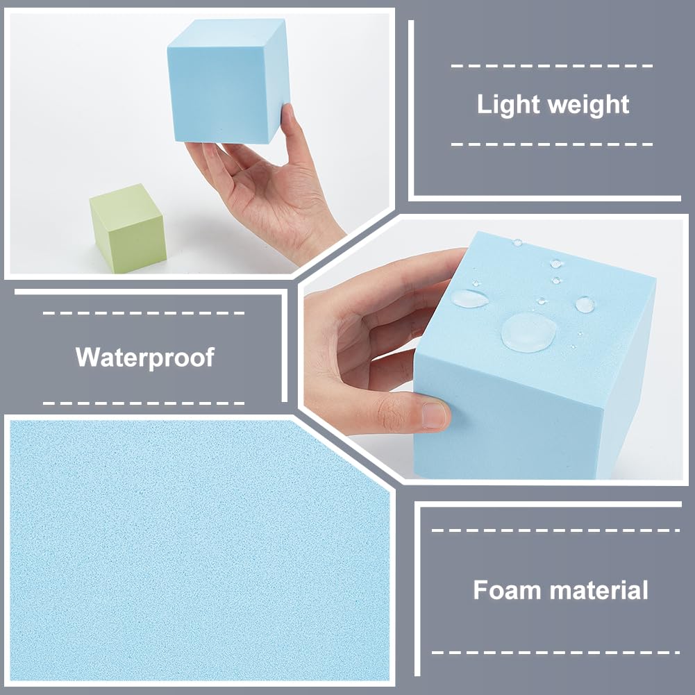 FREEBLOSS 6 Pezzi Fotografia Puntelli Cubo Schiuma Geometria Prodotto Fotografia in Posa Puntelli Solidi Blocchi Quadrato Blocco di Cemento Fotografia Puntelli per Gioielli