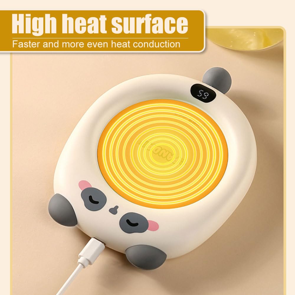 USB Kaffeewärmer Mit Temperaturanzeige - 3 Stufen Für Tee, Milch & Getränke - Intelligenter Heizuntersetzer