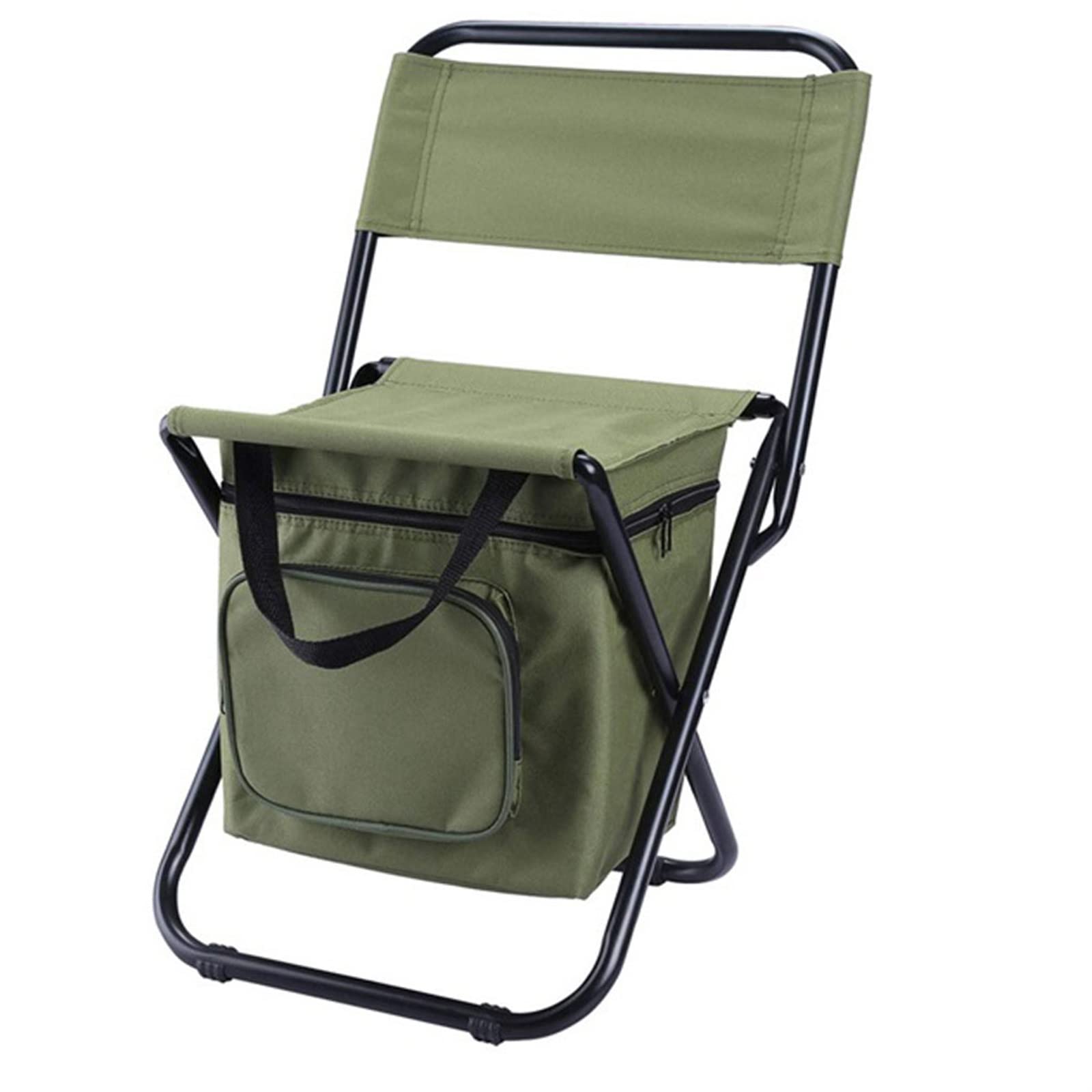 Chaise de camping pliante portable et sac à dos de plage avec dossier haut confortable