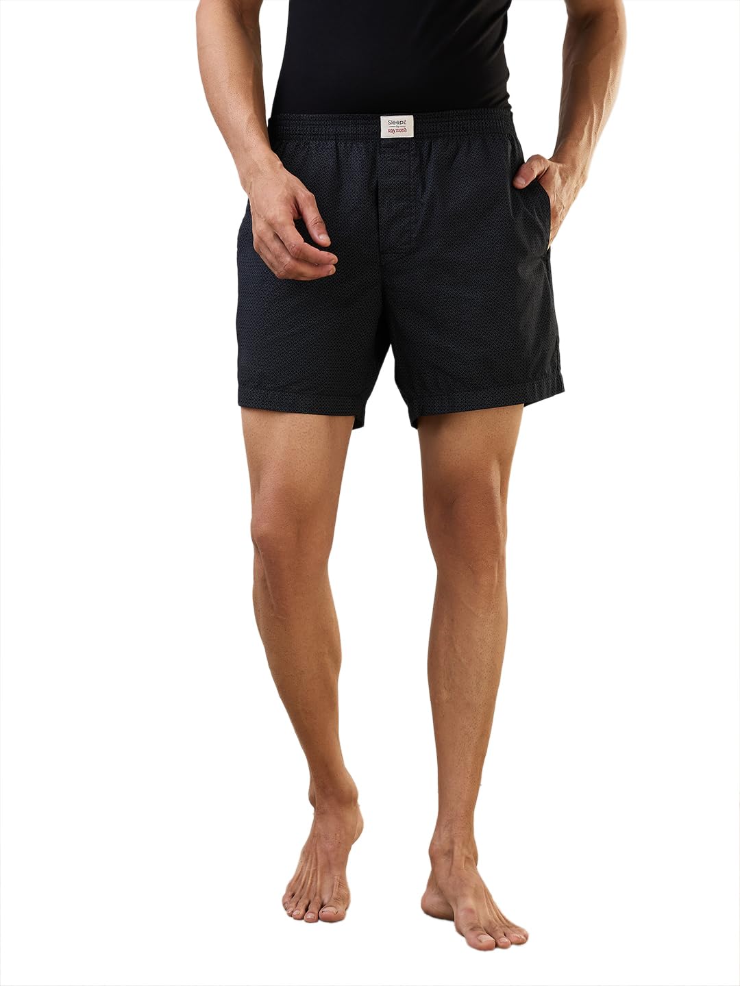 raymond Men Regular Fit Print Pattern Pure Cotton Flat Front Boxer-picture-24