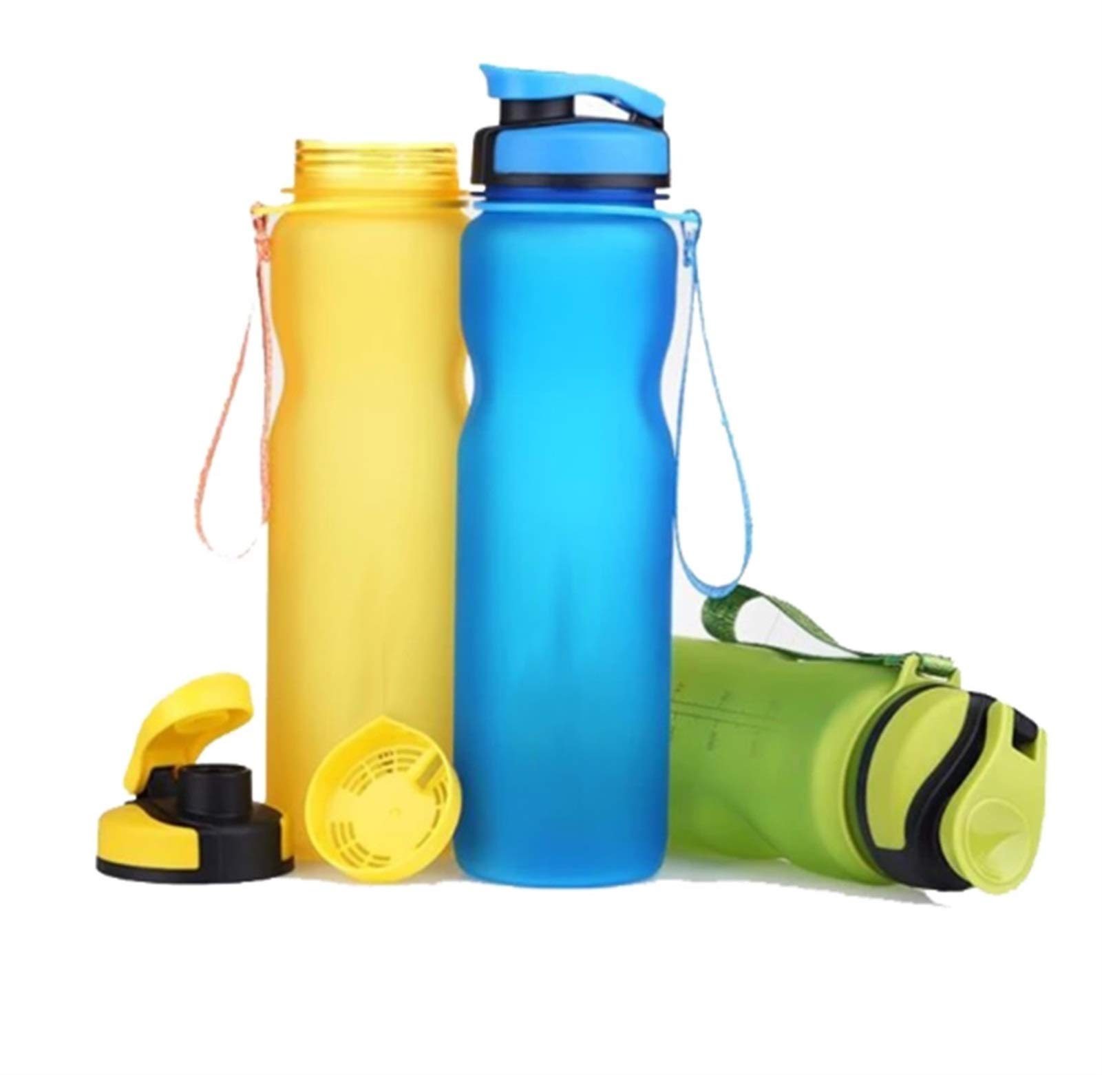 MRKU Borracce Sportive da 1000 ml, Bicchieri di plastica, ecologiche, Senza BPA, per Arrampicata, Escursionismo e Ciclismo.