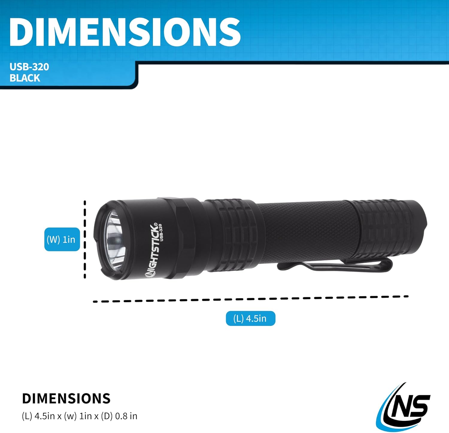 Nightstick USB-320 Rechargeable EDC Flashlight