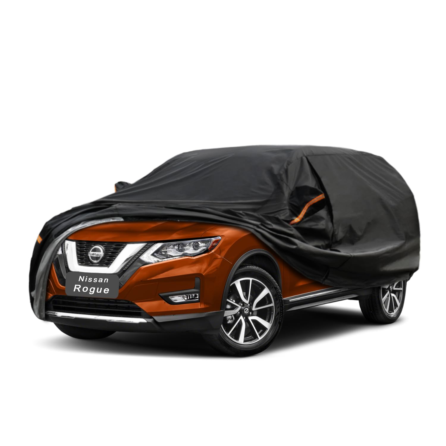 GUNHYI 7 Layers SUV Car Cover Custom Fit Nissan Rogue (2007-2025) | All-Weather Waterproof Heavy-Duty Fabric, scratch-proof cotton lining, outdoor sun/rain/snow/wind/dust protection.