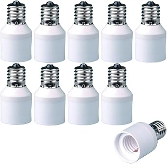 E17 to E17 Lamp Socket Adapter, Intermediate Lamp Socket E17 to E17 Extender, E17 Bulb Base Converter LED Light Holder 10pcs E17 to E17 Extender