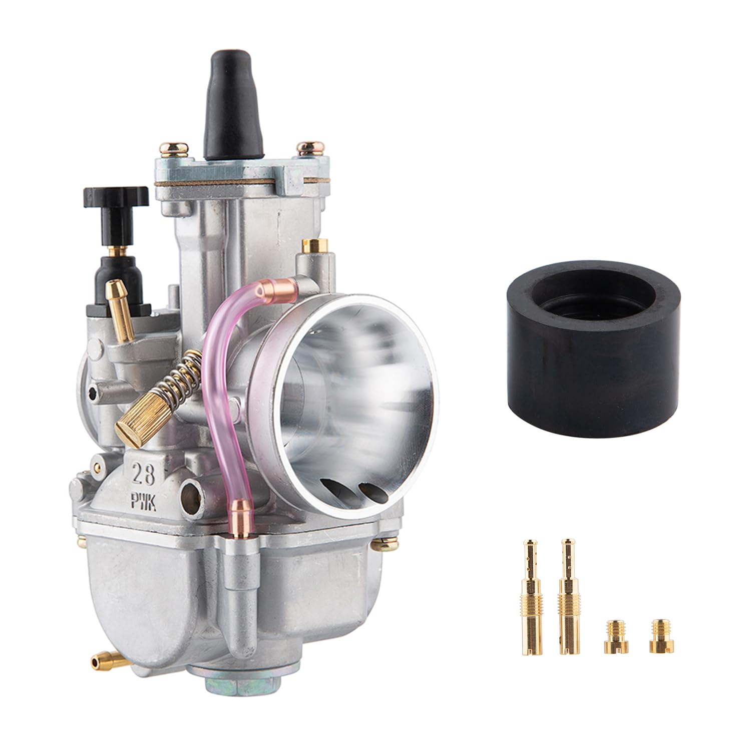 PWK Carburetor 28mm Carb with Carb Jets for 75cc-125cc 2T/4T Engine Motorcycle Dirt Pit Bike ATV Scooter Quad