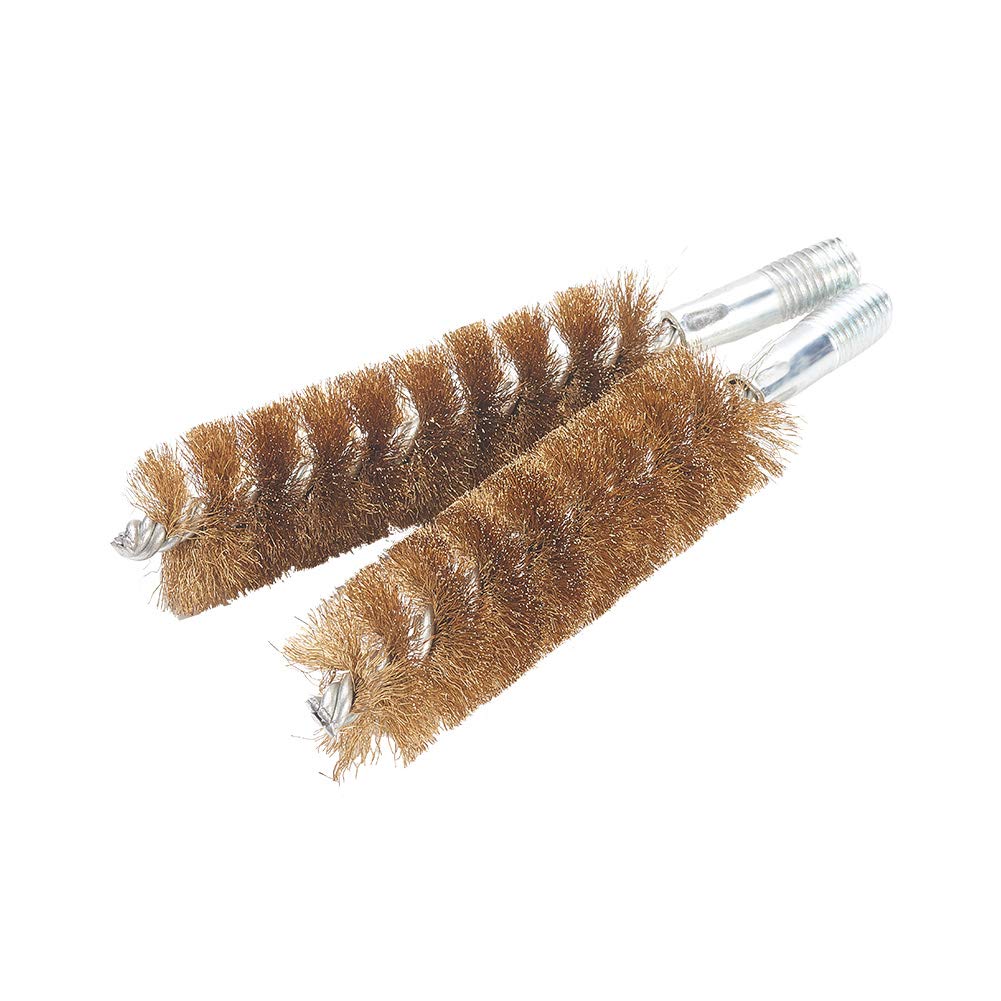 Utoolmart Copper Wire Tube Cleaning Brush, Round Chimney Cleaning Brush, M12 Threaded Interface Cleaning Brush, 30mm Diameter 160mm Length, 2pcs