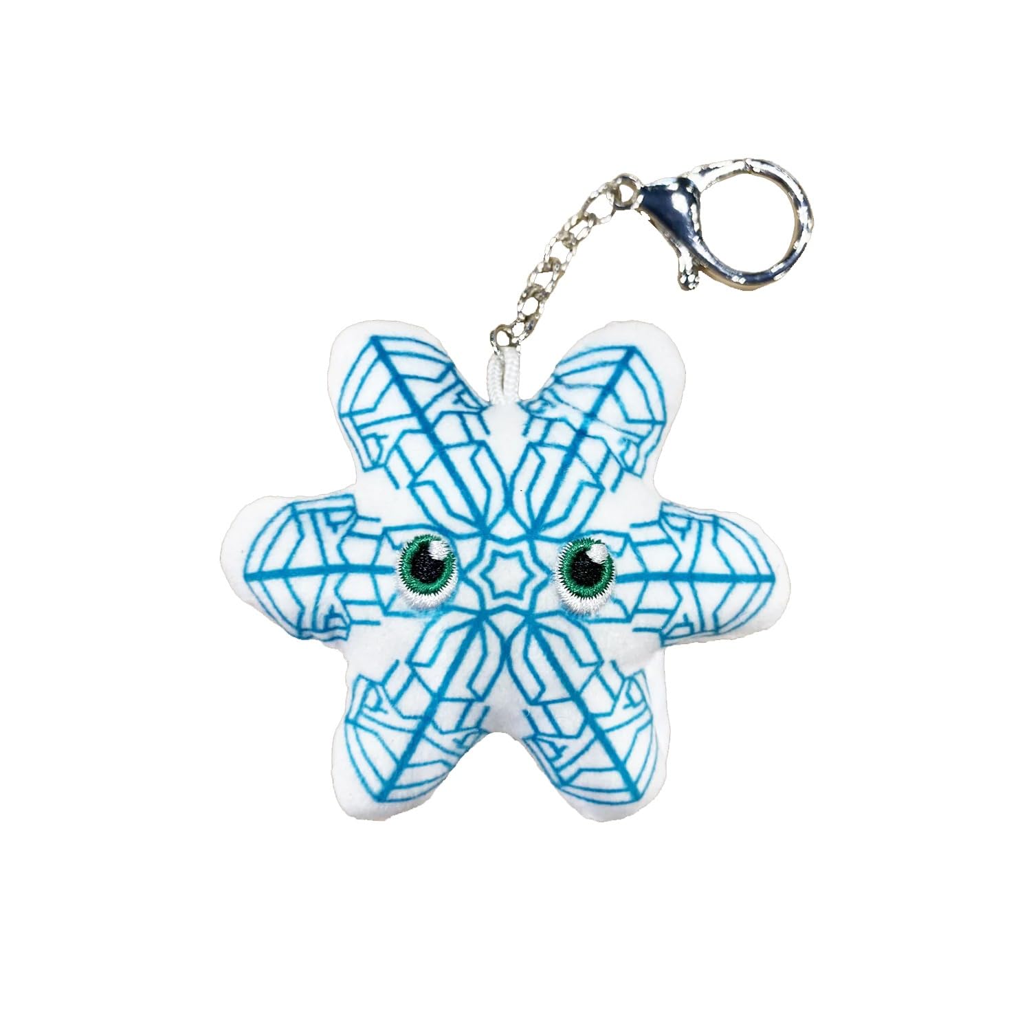 Thunderheads Snowflake Sectored Plates Plush Keychain Nature-Inspired Bag Plushie with Educational Card Soft Collectible Plush Backpack Eco-Friendly Weather