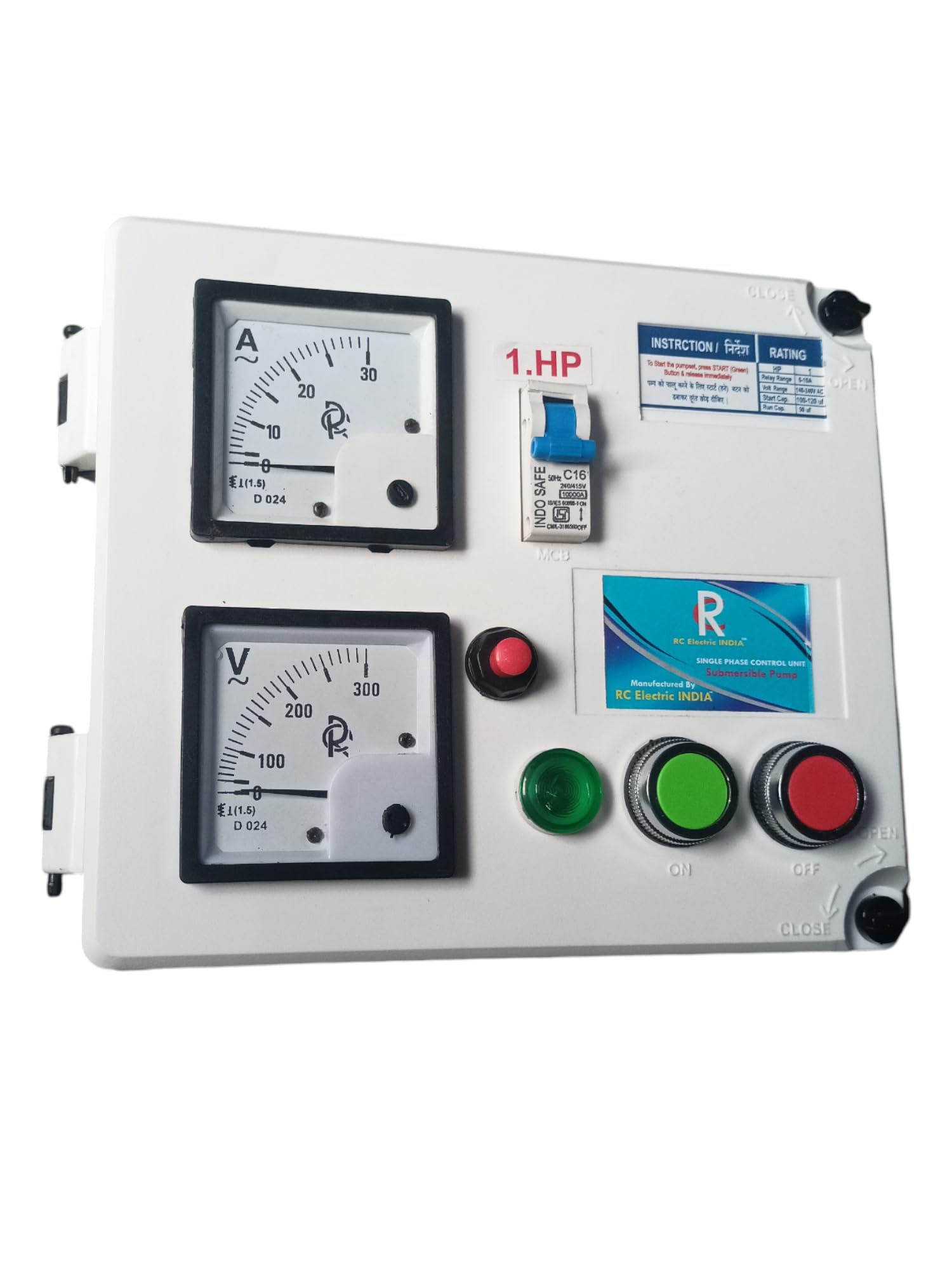 ABS 1 HP Single Phase Submersible Pump Controller Motor Starter/Panel Ideal for Home and Office Motor-picture-28