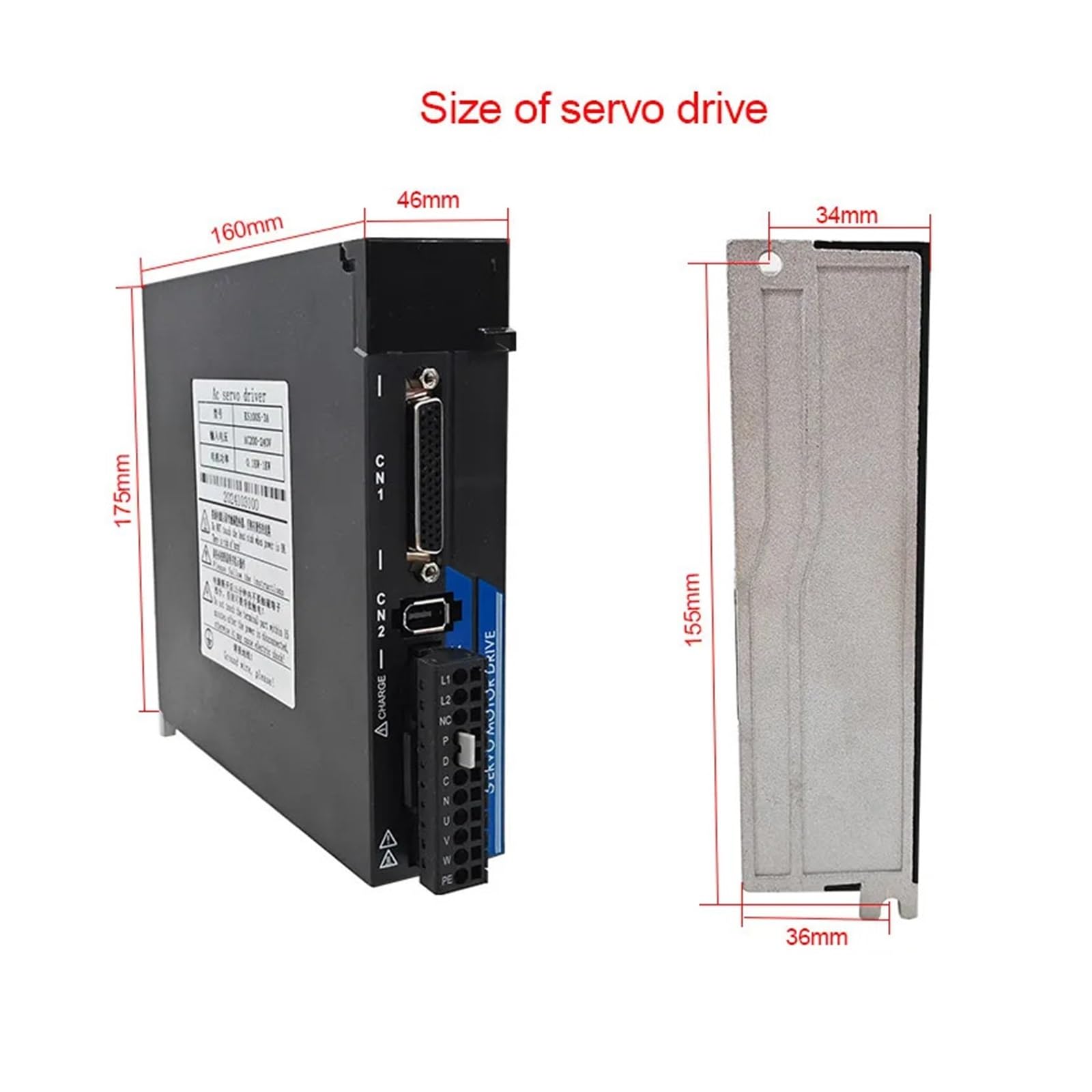 Conjunto de arranque servo de 1000 W y 220 V, 80-1000 W, alta velocidad, alto par, alimentación de cable Motor Drivers