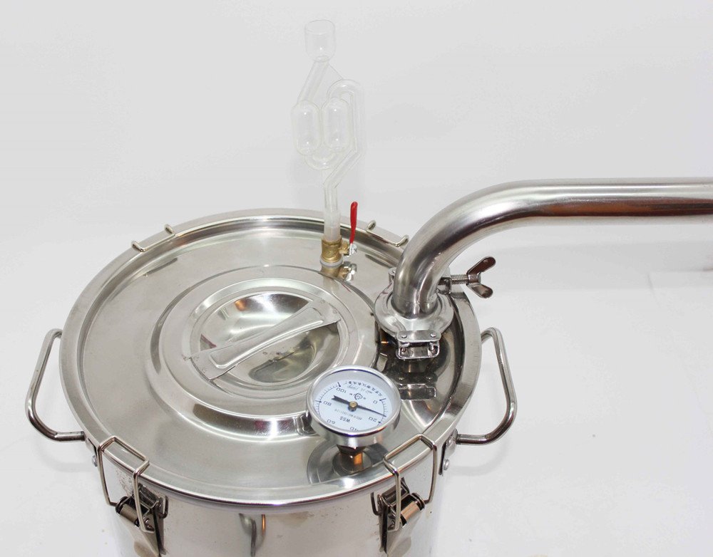 CASA 20~70L Acciaio inossidabile Alambicco Distillatore Temperatura Acqua Alcol Vino Oli Essenziali Distillazione Completo