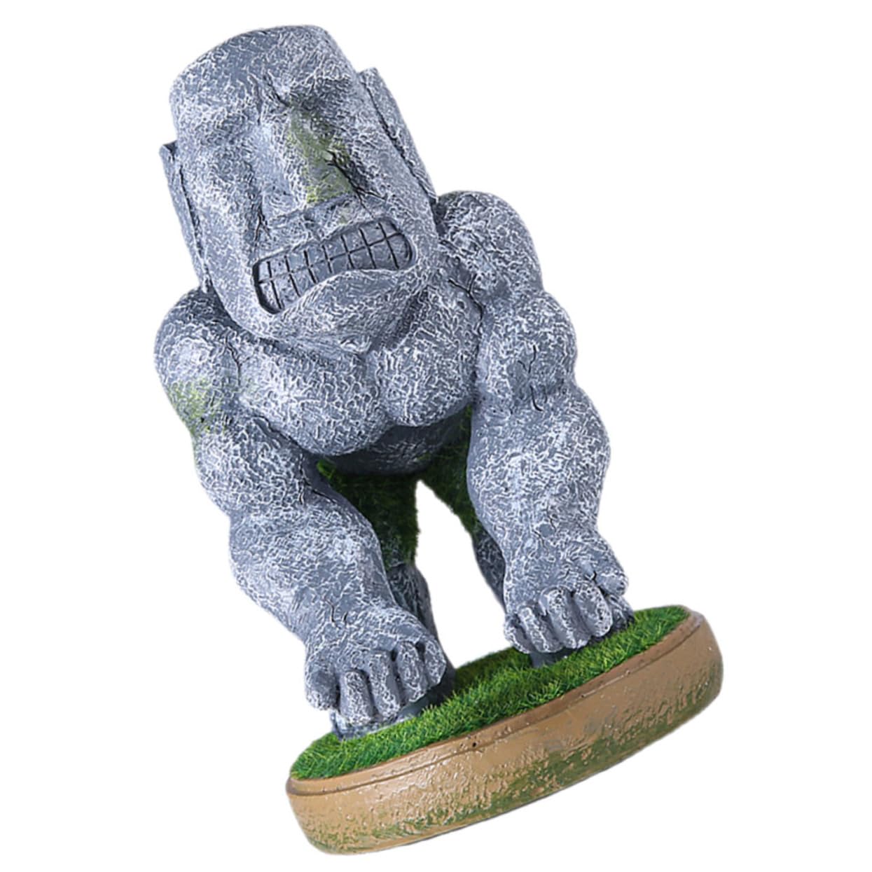 Tofficu Supporto Controller Gaming in Resina a Forma di Statua Moai, Multiuso e Durevole, per Desktop e Casa, Accessorio Postazione Gaming Originale