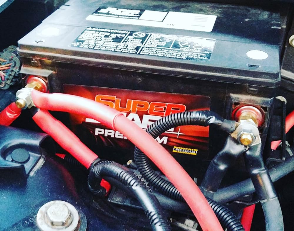 Ampper Lot De 2 Boulons D'extension Pour Borne De Batterie Latérale En Laiton Nickelé Compatible Avec Poteau GM 3/8"-16